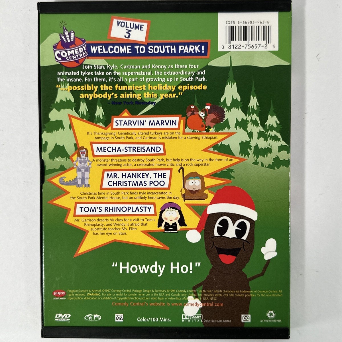 South Park Lot Of 5 DVD Volume 1 2 3 4 6 1999 Full Screen Tv