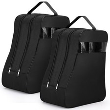 Aliceset 2 Pcs Black Boot Bags for Cowboy Two Separate Compartments Boots Por...