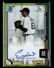 Endrys Briceno 2015 Bowman Chrome Prospects Green Refractor Auto 73/99 #BCAP-EB