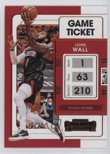 2021-22 Panini Contenders Game Ticket Bronze John Wall #60 12z3