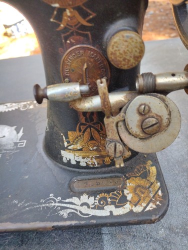 Antique Singer Sewing Machine Head Year 1904 Model 27 Sphinx - Picture 3 of 11