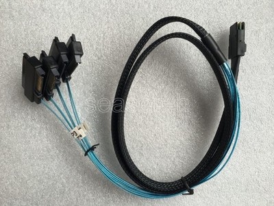   Mini SAS Power Mini-SAS SFF-8087 to 4x SFF-8482 with 4x Data Cable 1M #zv