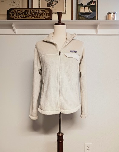 Patagonia Full Zip Re-tool Fleece Jacket Womens M White - Picture 1 of 7