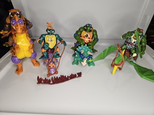 ケイブタートルズ ケイブレオナルド ディンギー・ディノ 石器時代 ミュータント・タートルズ ケイブ レオと恐竜ディンギー・ディノ