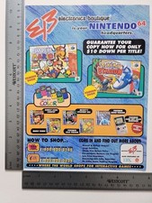 Eb Nintendo 64 N64 Paper Mario Pokemon Stadium 2 Original Print Ad / Poster Game