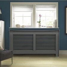 GoodHome Suffolk Large Grey Radiator Cover 900mm(H) 1710mm(W) 200mm(D) - New