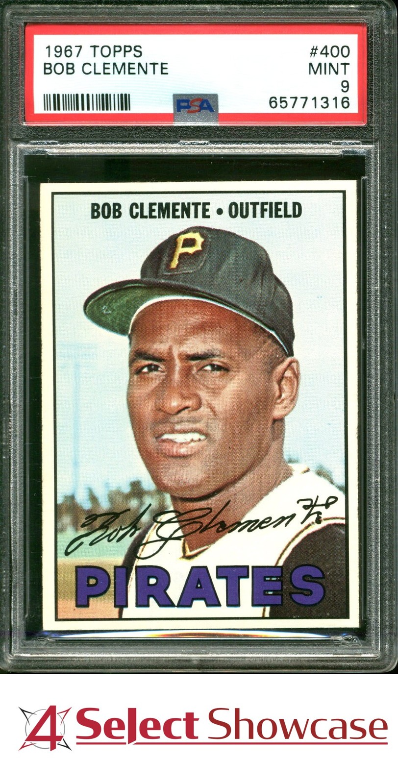 1967 TOPPS #400 ROBERTO BOB CLEMENTE PIRATES HOF PSA 9