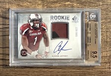 2012 SP Authentic /885 Alshon Jeffery #266 Rookie Patch Auto RC BGS 9.5 Gem Mint