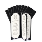 WeChef 10 Pcs 4.25x11" Leather Restaurant Menu Covers 4 View Wine List Bar — photo 1
