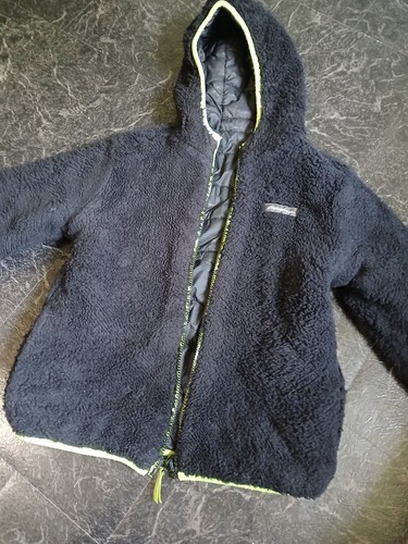Eddie Bauer Boys Jacket Size Small Reversible Full Zip Grey Fleece - Picture 6 of 6