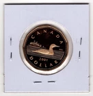 2001 LOONIE LOON BIRD PROOF CAMEO ONE 1 DOLLAR COIN ELIZABETH II
