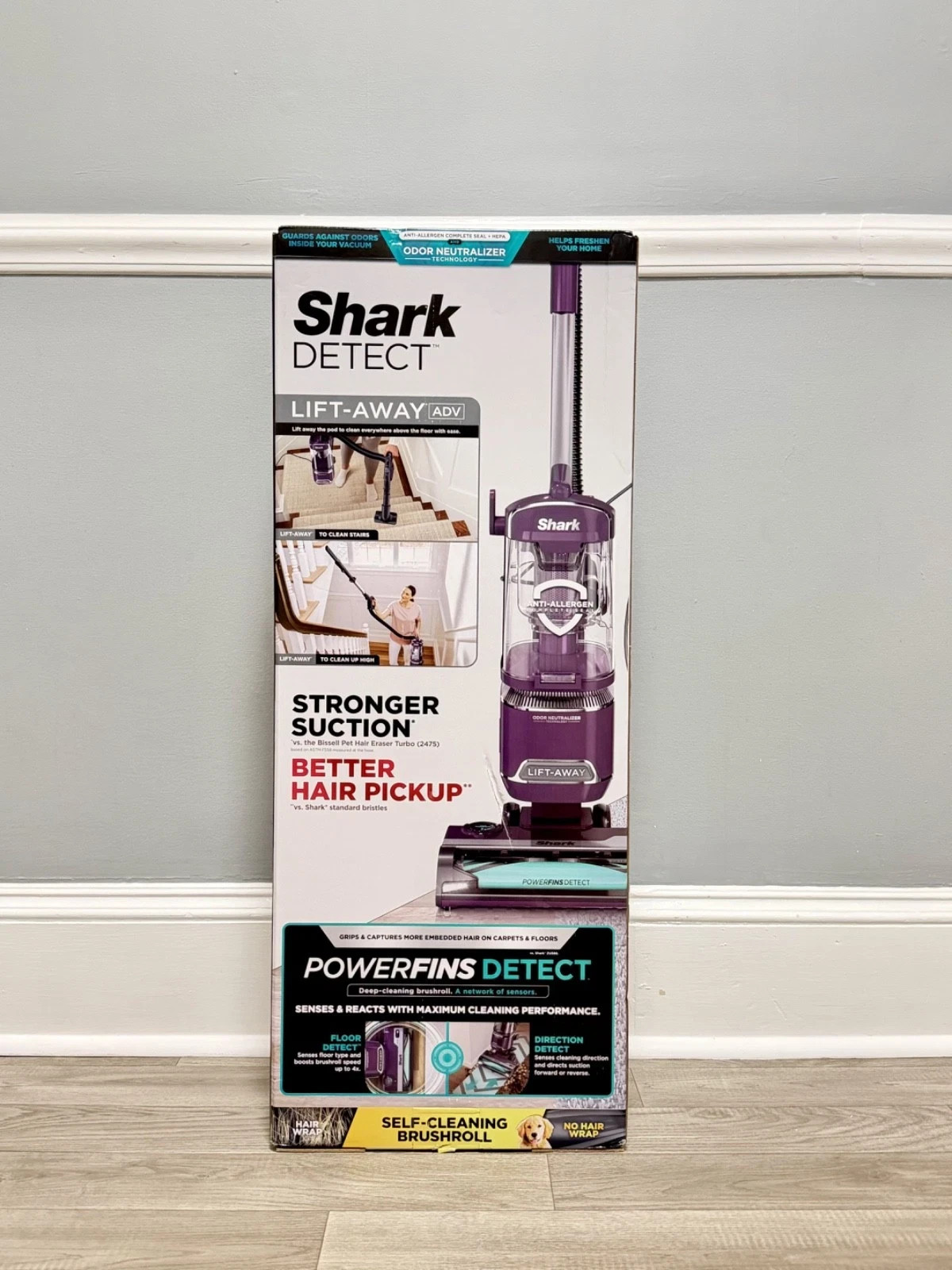 Shark Detect Lift-Away ADV Upright Vacuum LA490 Mauve