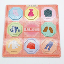 eeBoo SPANISH BINGO Game Loteria REPLACEMENT PIECES- Ropa Board 6 Chips