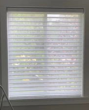 Hunter Douglas Motorized Nantucket Sheer Shade. 45 3/4" 57 5/8" WHITE