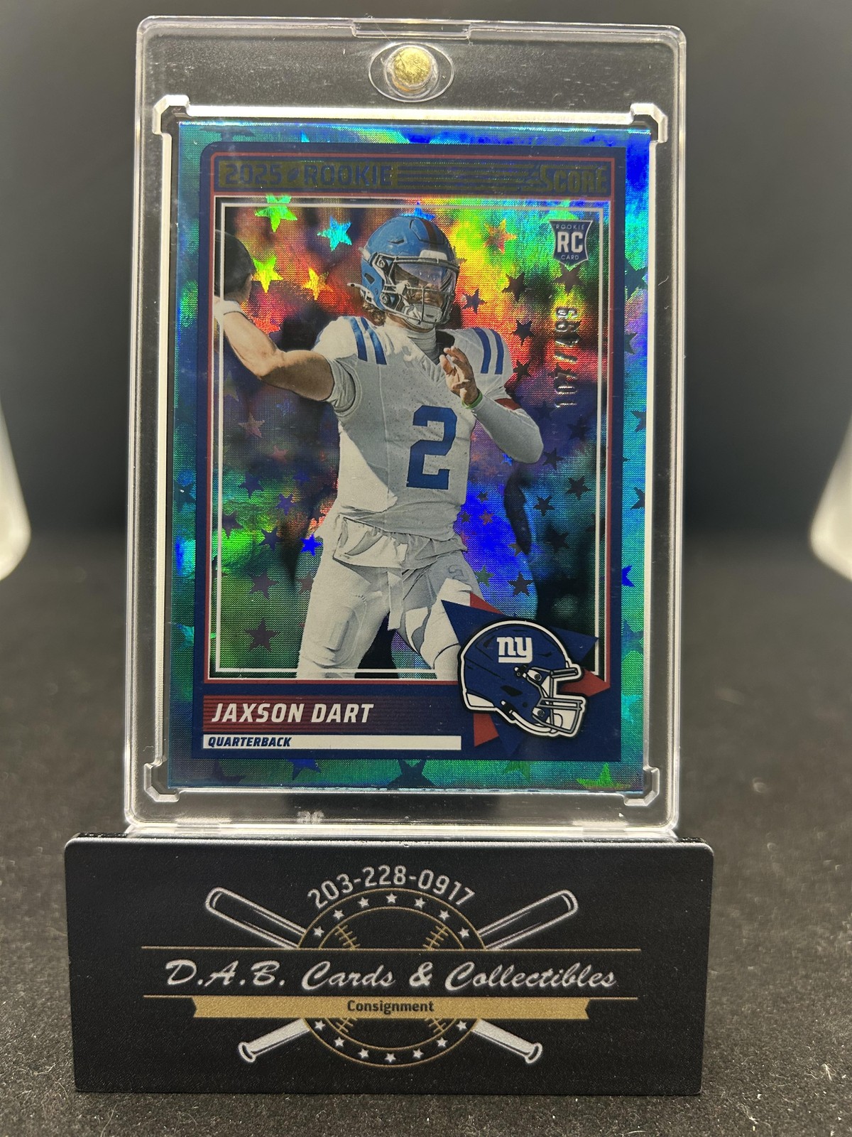 2025 Score #35 Jaxson Dart Stars Rookie #/499 New York Giants T02