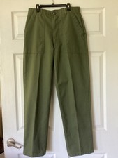 Vintage OG-507 Olive Green Utility Uniform KhakiPants Sz 31x33 Military Army 80s