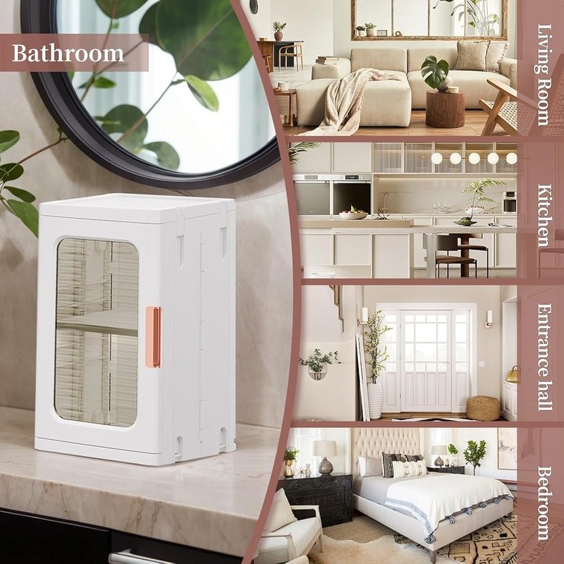 Versatile Storage Cabinet Adjustable Shelves Organizer Bathroom Kitchen Office