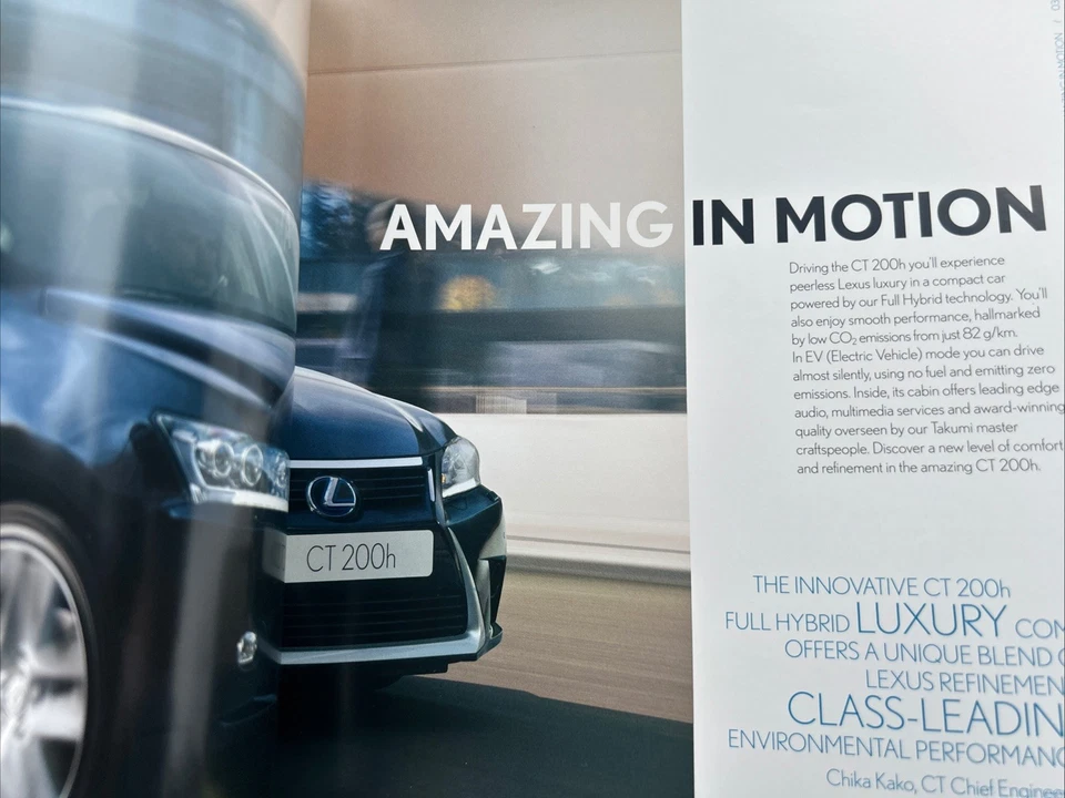 The Lexus CT Range Car Sales Brochure Frameable 2015 56 Pages - Image 3 of 3