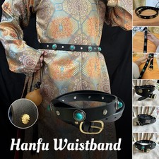 Retro Traditional Hanfu Round-Neck Robe Belt Men Women Ethnic Waist Seal NEW