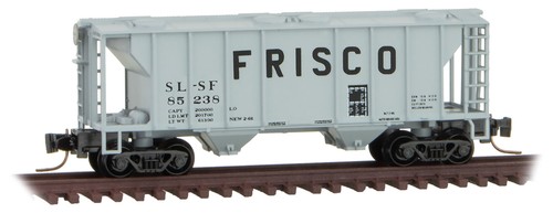 Tolva cubierta de dos bahías Micro-Trains MTL escala Z Frisco/SLSF (gris/negro) #85238 | Zustand: New
