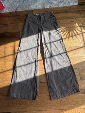 Pilcro by Anthropologie Women's Wide-Leg Brown Corduroy Pants Size 25
