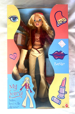 My Scene BARBIE Doll TAN BELL BOTTOMS Mattel 2002 NIB B2230 VINTAGE Rare