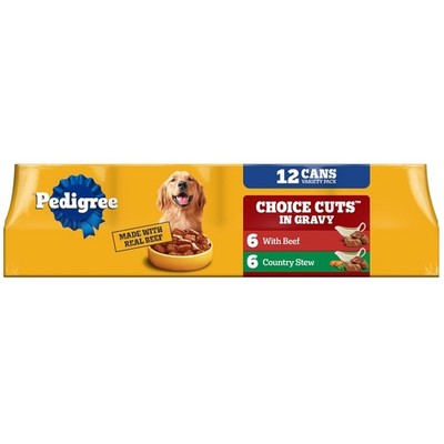 Pedigree Choice Cuts Gravy Wet Dog Food, 12 Count