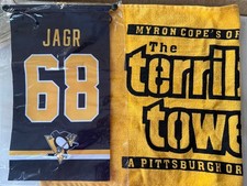NHL Pittsburgh Penguins hockey Jaromir Jagr #68 banner & NEW Terrible Towel