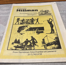 Hillman, Michigan Paper Snowmobile trail map