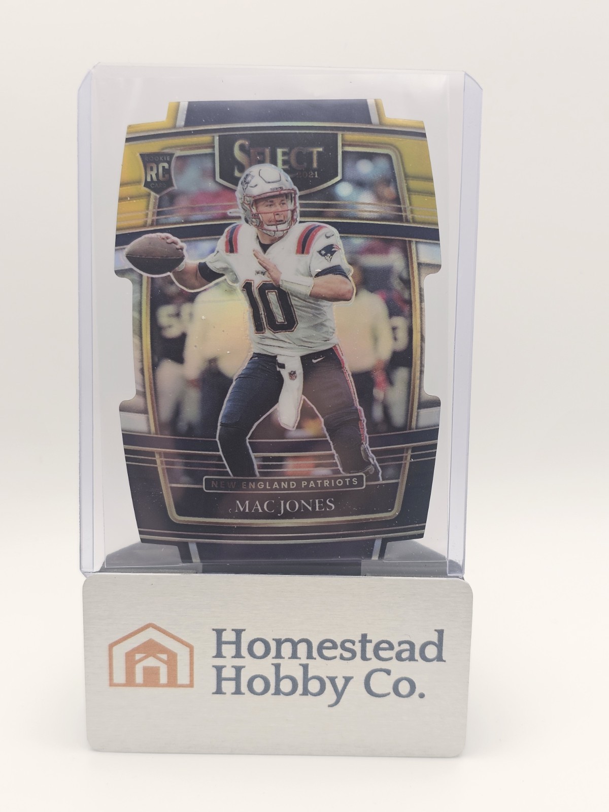2021 Panini Select - Concourse Mac Jones #51 Black & Gold Prizm Die-Cut (RC)