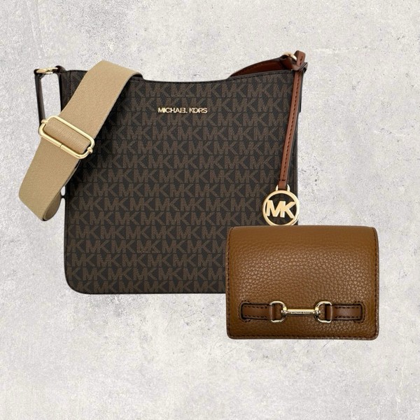 Michael Kors MK Tasche UmhäNgetasche Portmonee Jet Set Travel Carson Braun NEU-image