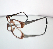 BEAUTIFUL Nicole Miller "Bellisima" Eyeglasses Mink/Brown Crystal Rose Gold