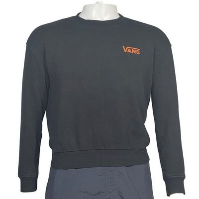 Vans Black Crewneck Sweatshirt S Orange Back Graphic Off The Wall Streetwear