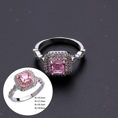 Metall 90er Ästhetische Kristall Ringe Bunt Charms Ringe Micro Intarsien für Damen