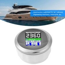 Multifunction Gauge 85mm RPM Temp Oil Pressure Fuel Level Meter White Dial