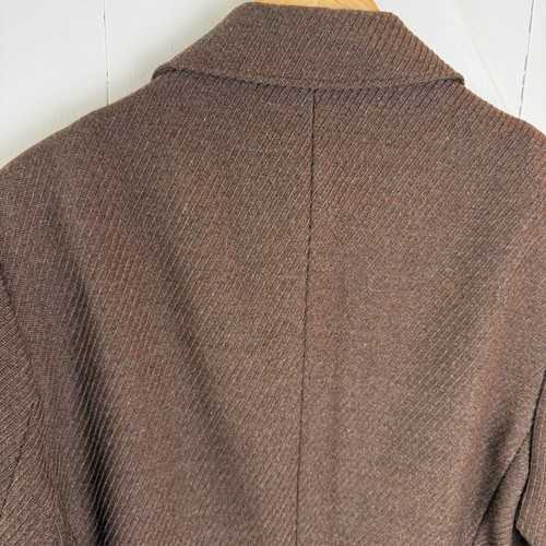 Vintage Danton Men's Wool Tweed Brown Tailored Overcoat Autumn Jacket British L - Picture 10 of 17