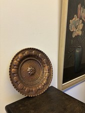 Kupfer Wandteller Wandbild Kupfertablett Teller Vintage 26cm