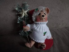 Annalee Dolls 6” Christmas Rustic Pine Bear with Tree Branch 2020