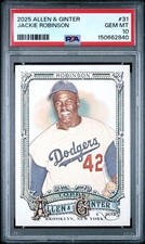 JACKIE ROBINSON 2025 Topps A & G #31 PSA 10 GEM MT HOF POP 1