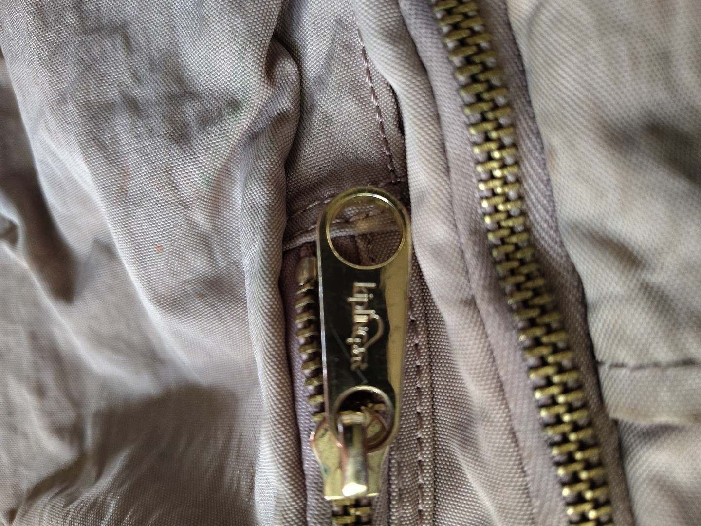 Kipling Beige Bookbag Backpack with Adjustable St… - image 9