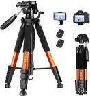 Tripod 74-Camera-Tripod for Cell Phone, Aluminum Professional Heavy Duty Camera