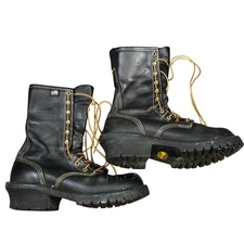 Danner Flashpoint Firefighter Black Leather Logger Work Boots Size 8.5 Men