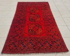 Rare Hand Knotted Vintage Afghan Turkmen Felpah Wool Area Rug 6 x 3 Ft — photo 2