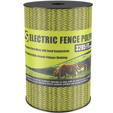 Upgraded Electric Fence Poly Wire 3285 Feet 1000 Meters, 1/8" Diameter Portable