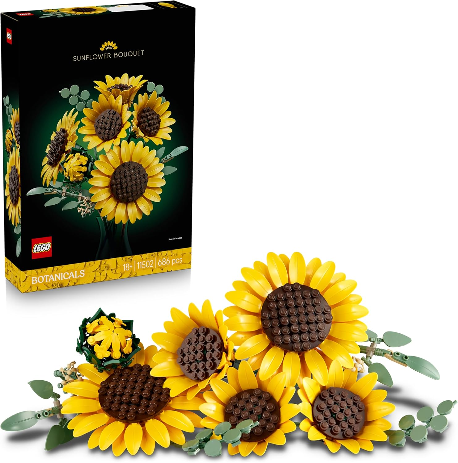 LEGO Botanicals Bouquet Di Girasoli - Set Di Fiori Artificiali per Adulti - Gira