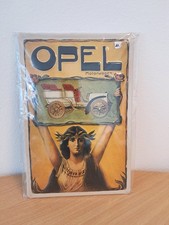 Blechschild OPEL WERBUNG Logo OVP 20x30 Deko Werkstatt Garage Retro VINTAGE
