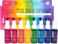 S.E.I. Classic Tie Dye Kit, Fabric Spray Set, Easy Clean Up, Mixed Colors 