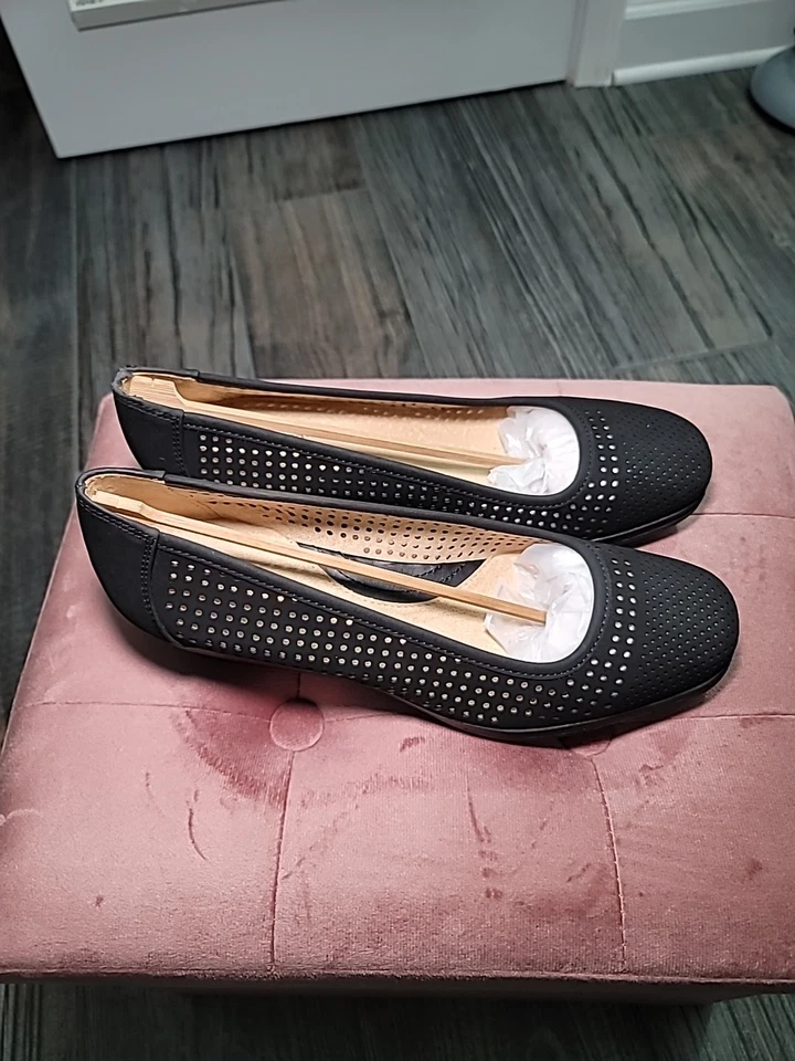 Naturalizer N5 Comfort Wedge Black Shoes 10W - Image 2 of 4