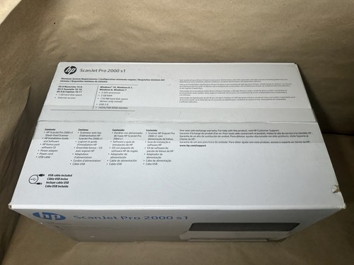 HP ScanJet Pro 2000 s1 Sheet-feed Scanner | White | New Sealed - Photo 2/6