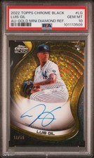 2022 TOPPS CHROME BLACK AUTOS #LG LUIS GIL 16/50 PSA 10 AUTO